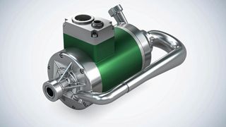 EBM-Papst entwickelt ölfreie Turboverdichter im elektrischen Leistungsbereich von 10 kWe bis etwa 55 kWe, zu denen beispielsweise der Verdichter P3 gehört. Sie ermöglichen variable Fördermengen verschiedener Arbeitsgase und kommen mit weniger Kältemittel aus. (Bild: EBM-Papst Mulfingen)