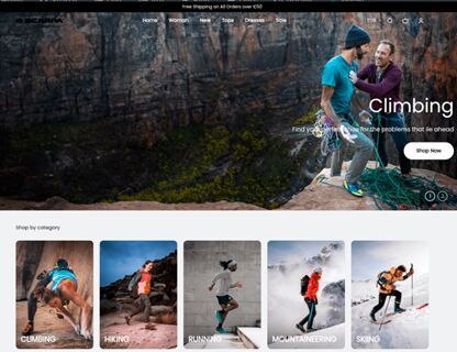 Gefälschter Scarpa-Shop unter der Domain scarpa-sale-online[.]za[.].com. (Bild: cyan)
