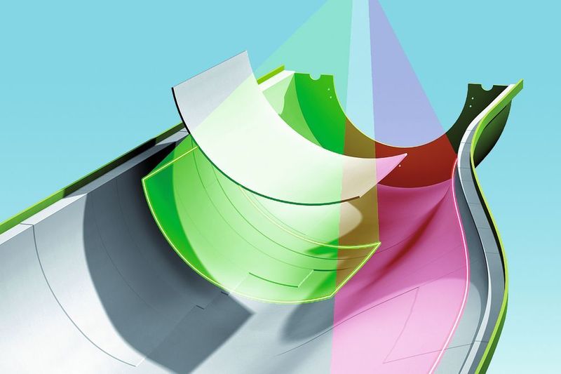 Legen der Glasfasermatten mit Laserprojektion.  (Bild: LAP)