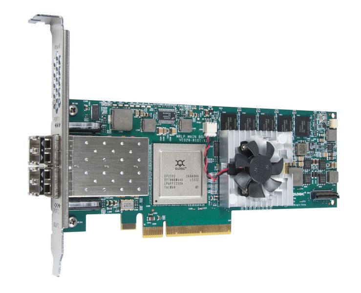 Der altbewährte Dualported 8Gb-FC-HBA. (Bild: Qlogic)