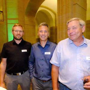 Vertreter aus den Innungen (v.l.): Thomas Hänsel (Obermeister Innung Oberlausitz), Tobias Hamann (Vorstand Innung Region Dresden) und Thomas Huth (Obermeister Innung Region Dresden). (Bild:  Holger Zietz - VCG)