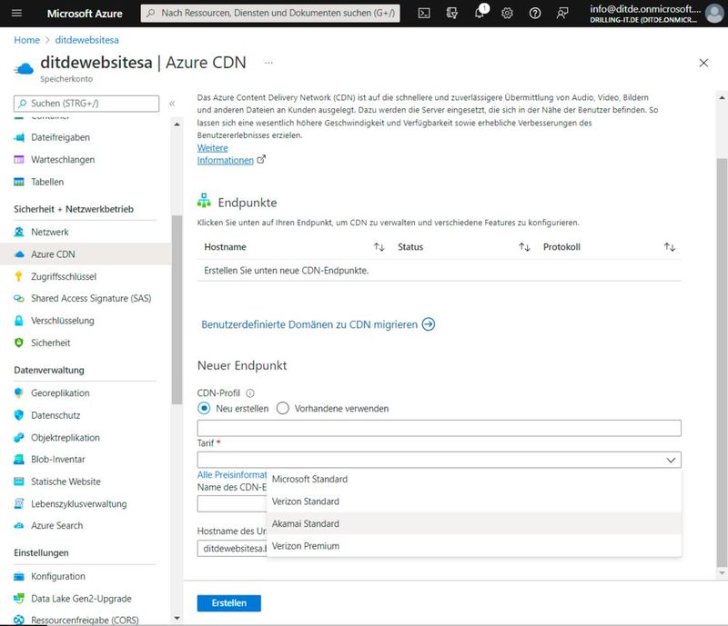 Content Delivery Network (CDN) in Azure Storage.