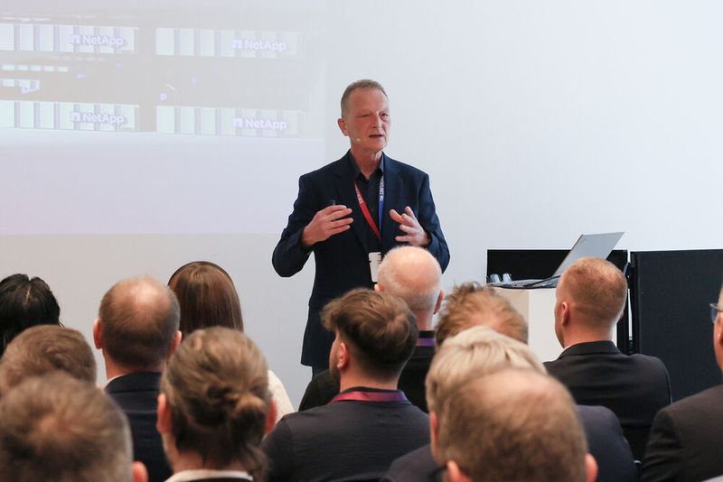 Spannender Vortrag von Michael Treutel (NetApp) (Bild: TIM AG)