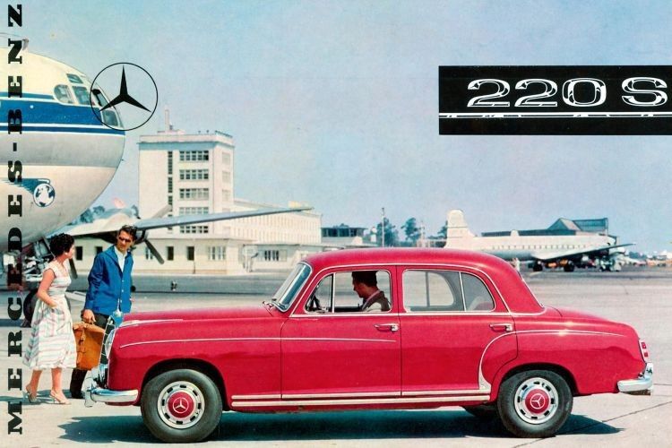Beim 220 S sorgte ein 100 PS starker Sechszylinder für artgemäßen Vortrieb. 160 km/h waren Mitte/Ende der fünfziger Jahre ein Wort. (Foto: Daimler)