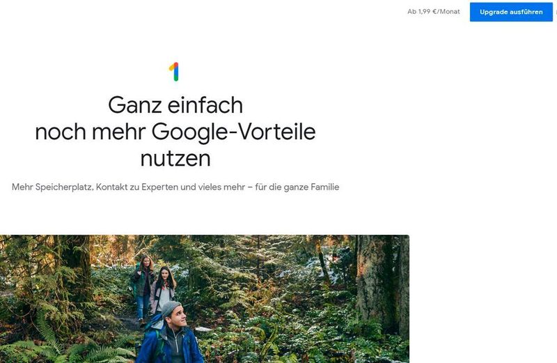 Anwender, die auf Google One wechseln möchten, können die Umstellung einfach auf der Google One-Webseite durchführen. (Google / Screenshot Thomas Joos)