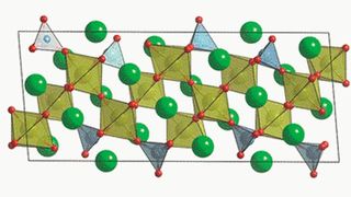 Das ist der Atomare Aufbau eines Wärme isolierenden Titanats. Es ist eine Keramik mit quasikristallinem Aufbau, betont die Gesellschaft Deutscher Chemiker. Interessante Anwendungen werden dem mithilfe der Künstlichen Intelligenz gefundenem Material vorausgesagt. (Wiley-VCH)