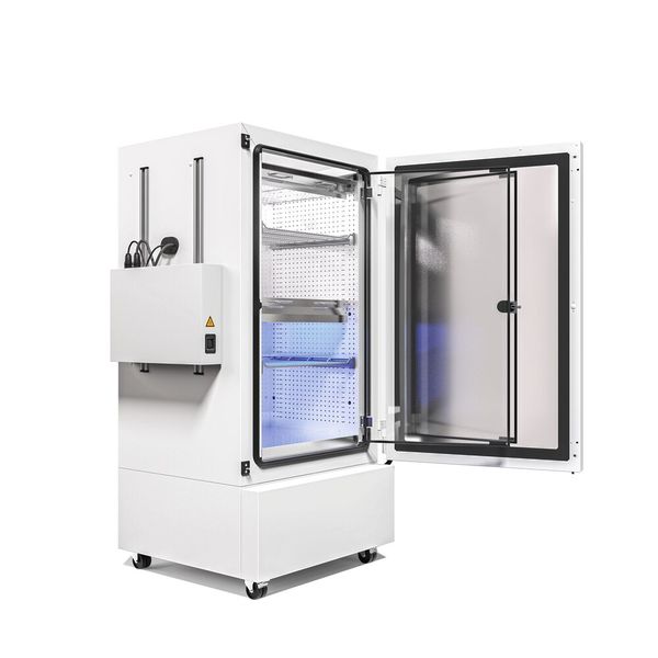 Seitenansicht des Photostabilitätstestschranks (Bild: Binder)