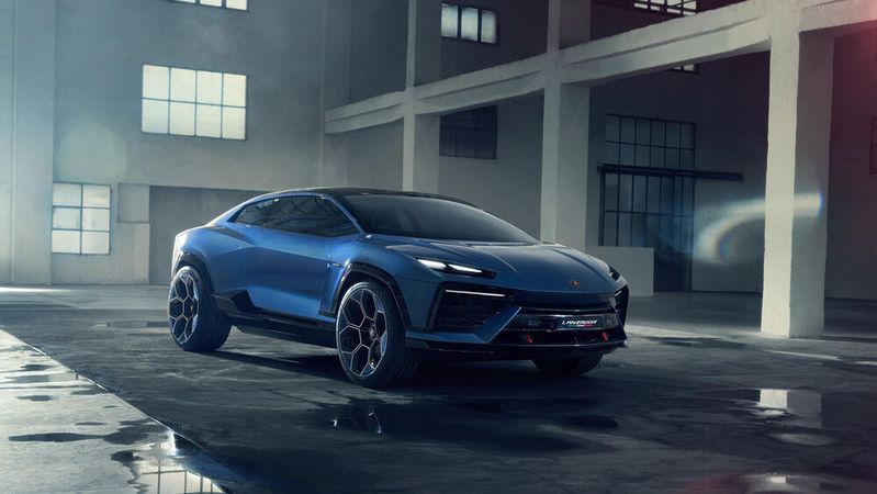 Der elektrische Viersitzer Lamborghini Lanzador soll 2028 auf den Markt kommen.(Bild:  Lamborghini)