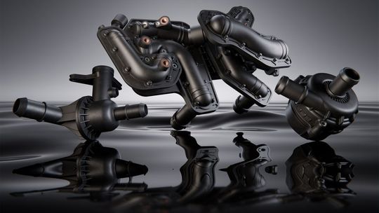 Individual PPA parts are often joined by hot-gas welding to form components with complex geometries.(Source:  BASF)