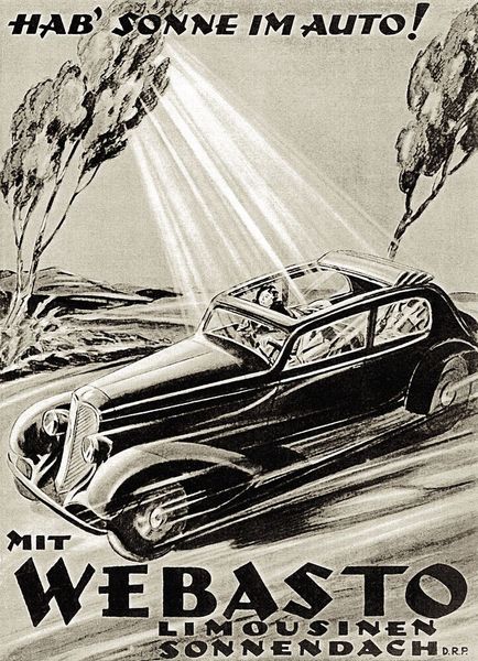 Fast jeden Wagen konnte man ab Mitte der Dreißigerjahre zur Sonnen-Limousine umbauen – dank Webasto. (Bild: Webasto)