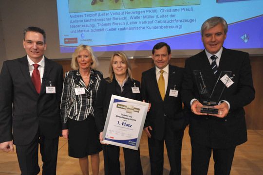 Drei erste Plätze! Das gab es noch nie! Ein erster Platz des Vertriebs Award 2009 ging an die Mercedes-Benz Niederlassung in Berlin. (Archiv: Vogel Business Media)