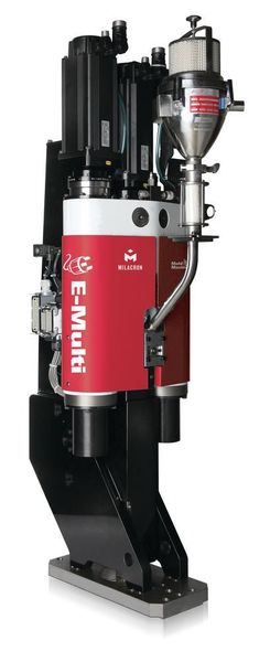 Das elektrische Mold-Masters-E-Multi-System ist auch auf der Fakuma zu sehen und erweitert die bereits bestehende Spritzgießmaschinenausrüstung um Multishot- und Mehrkomponenten-Funktionen, um das Betriebspotenzial weiter auszubauen, wie Milacron sagt. (Milacron)