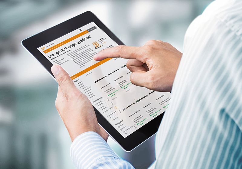 Schnelles Finden, Konfigurieren und Bestellen von Leitungen für den bewegten Einsatz in der e-kette soll jetzt mit der neuen chainflex Web-Seite von Igus noch einfacher gehen. (Igus)