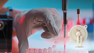 La pompe à disque démontre également ses avantages dans les applications air-liquide, comme c'est le cas avec les pipettes à coussin d'air. (Bild: Collage : Adobe Stock / luchschenF, Lee)
