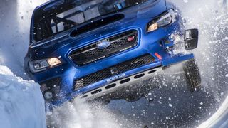 Mark Higgins hatte im Subaru Impreza WRX STI schwer mit der Natureis-Bobbahn von St. Moritz zu kämpfen. (Anthony Cullen)