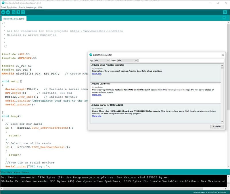 Die Arduino-IDE ist minimalistisch, tut aber ihren Dienst.
