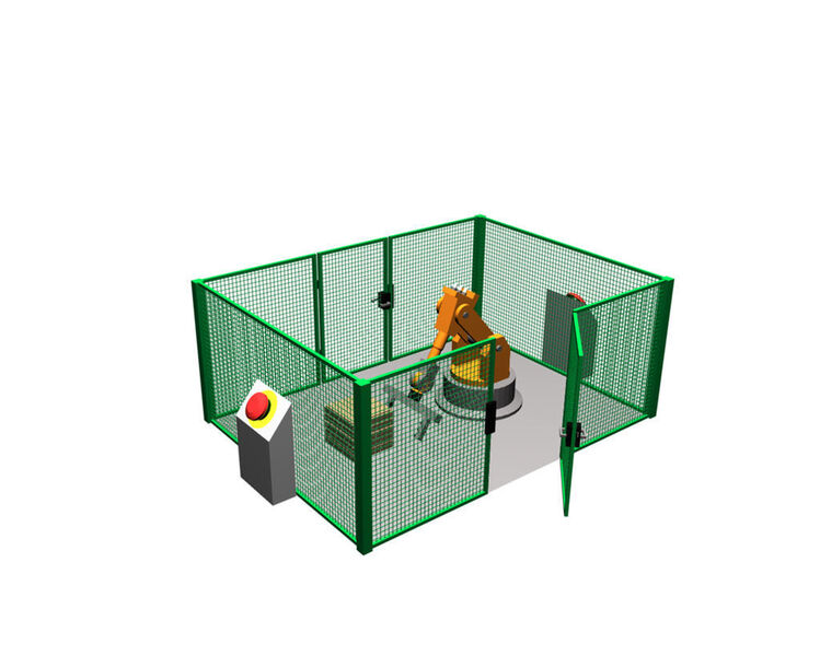 Beispiel einer Roboterzelle mit Schutzzaun  Bilder: Phoenix Contact (Archiv: Vogel Business Media)