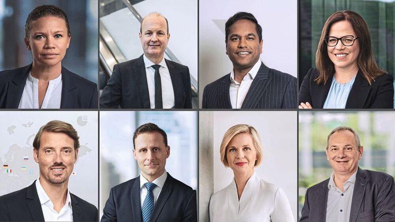 MM Maschinenmarkt hat acht Geschäftsführer gefragt: Wie wird 2026?(Bild:  Schneider Electric, Grob, Marcel Helfert, Schunk , Eirich, EDL, Florian Generotzky (DMG Mori), Voss Fluid)