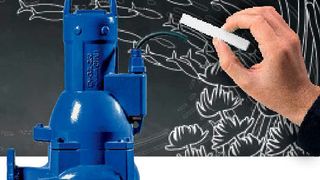 Motoren, wie sie in der Tauchmotorpumpen-Baureihen Amarex KRT Verwendung finden, sind von der EU von einer verpflichtenden Wirkungsgradklassifizierung nach IE3 ausgeschlossen. (© stockpics, © homunkulus28/Fotolia.com, KSB [M]GötzelHorn)