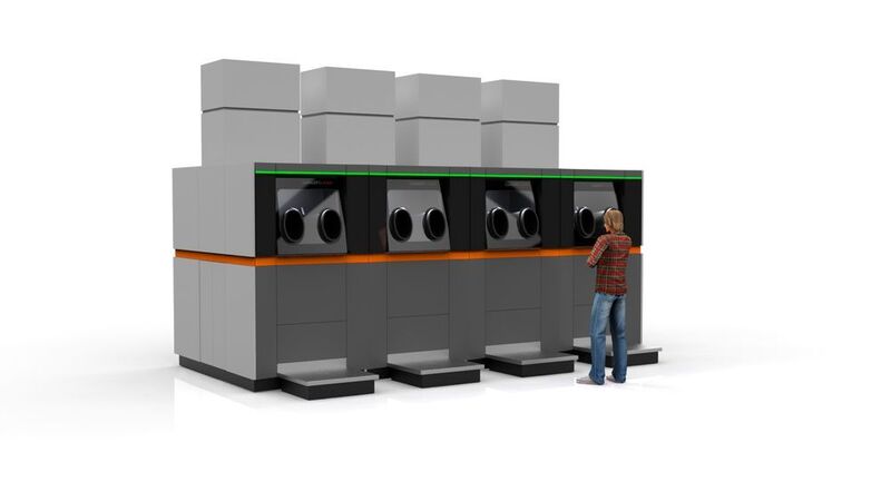 Handling-Module können bei dem neuen Konzept auch eine zentrale Metallpulver-Aufbereitungsstation bilden. (Bild: Concept Laser)
