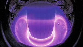 Plasma im Inneren des TCV-Tokamaks. (Curdin Wüthrich /SPC/EPFL)