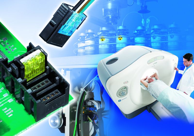 1 GE Healthcare hat mit dem Fastlab Dispenser  ... eine neue Generation von Dosieranlagen auf den Markt gebracht, die mit der Produktion der dreifachen Menge des radioaktiven Tracers dem Bedürfnis nach einer verbesserten Diagnostik gerecht werden. Im kompakten Gerät werden Miniatur-Steckverbinder mit Schnellanschluss eingesetzt.  Bilder: Phoenix Contact (Archiv: Vogel Business Media)