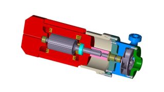 3D-Grafik einer Radialpumpe mit Abstandshaltern und Gleitlagern aus Eltimid  Bilder: Handtmann Elteka (Archiv: Vogel Business Media)