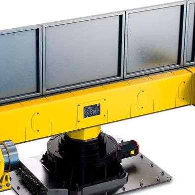 So sieht der neue H-Frame-Postitionierer von Fanuc aus, den das Unternehmen auf der Hannover Messe 2026 vorstellen wird (Halle 26). Hier schon mal einige Informationen darüber ... (Bild: Fanuc)