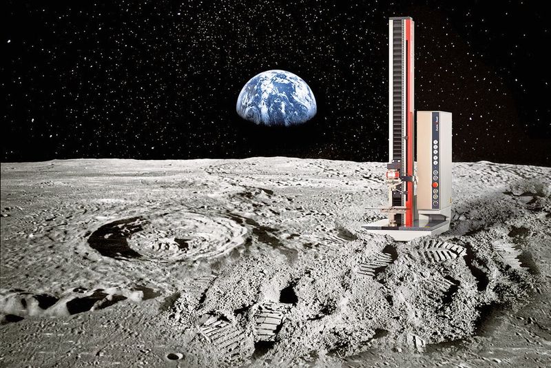 Prüftechnik aus Ulm für den Materialeinsatz auf dem Mond: Eine Universalprüfmaschine Zwicki Line steht schon mal auf dem Erdtrabanten.(Bild:  ZwickRoell)