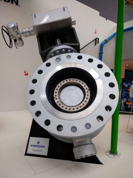 Emerson, the multinational corporation was yet another company that is making heads turn by its gigantic valve display. (PROCESS Worldwide)