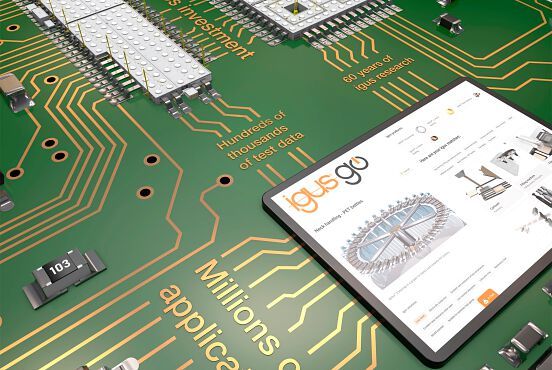 igus in Halle 6, Stand E26 will gleich 247 Neuheiten mit zur Messe bringen, darunter Hochlastlager für Schwermaschinen, die ohne Schmierung auskommen. Die igusGO App ermöglicht eine Sprachsteuerung für schmierfreie Bagger und basiert auf Materialtechnologien und Künstlicher Intelligenz. Ein neues Drehkranzlager besteht aus 50 Prozent Holz und 50 Prozent Hochleistungskunststoff, um nachwachsende Rohstoffe in die industrielle Fertigung zu integrieren. igus bietet auch PTFE- und PFAS-freie Lösungen für Linear- und Gleitlager sowie eine 4-Jahres-Garantie mit Online-Lebensdauerberechnung, Produkte für Trockenräume in Batteriefabriken und erschwingliche Automatisierungslösungen wie der „ReBeL on Wheels“. (Bild: igus)