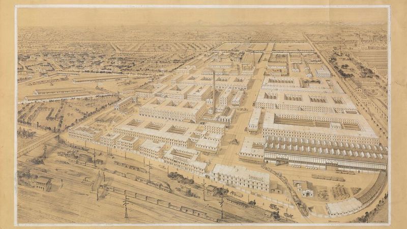 50 Jahre später hatte sich nicht nur das Werk in Bicocca bei Mailand deutlich vergrößert, Pirelli war auch international aktiv. (Pirelli)