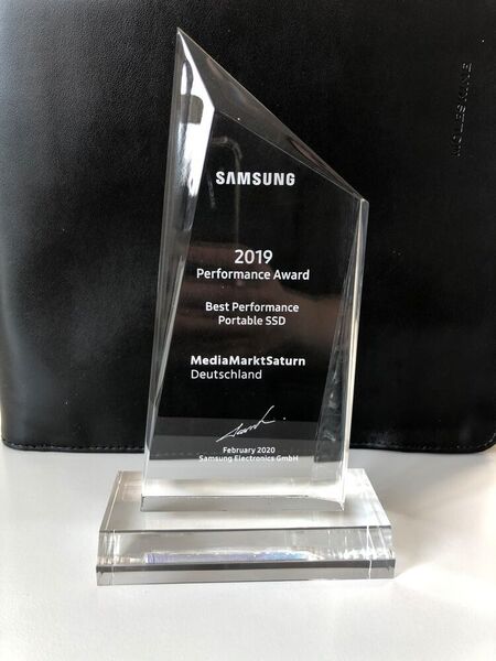 Der Preis für „Best performance Portable SSD B2C“ ging an die Media-Saturn Deutschland. (www.pkfotografie.com / Samsung)
