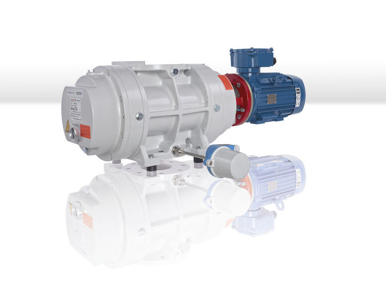 Pfeiffer Vacuum bietet zahlreiche Vakuumpumpen mit Atex-Zulassung an, wie etwa die Wälzkolbenpumpe Okta Atex. Aber auch Pumpen, die nicht Atex-zertifiziert sind, durchlaufen eine Druckprüfung mit 16 bar. (Pfeiffer Vacuum)