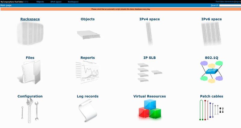 Die webbasierte Oberfläche von RackTables wirkt etwas altbacken, lässt aber keine weiteren Fragen offen. (Bild: Joos - Denis Ovsienko and contributors)