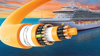 Die HB44-C-Offshore-Steuer- und Signalkabel von Hradil besitzen die RINA-Zertifizierung (Registro Italiano Navale) für Passagierschiffe und erfüllen die Vorgaben der IEC 60079-14 und IEC 60331-21 für explosionsgefährdete Bereiche. (Bild: Hradil)