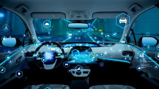 Digitales Cockpit: Moderne Armaturentafeln in Fahr- und Flugzugen integrieren immer mehr auch sicherheitsrelevante Funktionen – etwa Objektmarkierung in Head-up-Displays.  (Bild: Shutterstock)