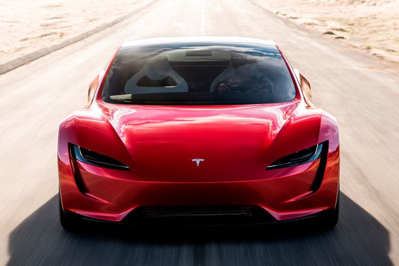 Der Sportler werde die schnellste Beschleunigung unter Serienautos haben, versprach Musk.  (Tesla)
