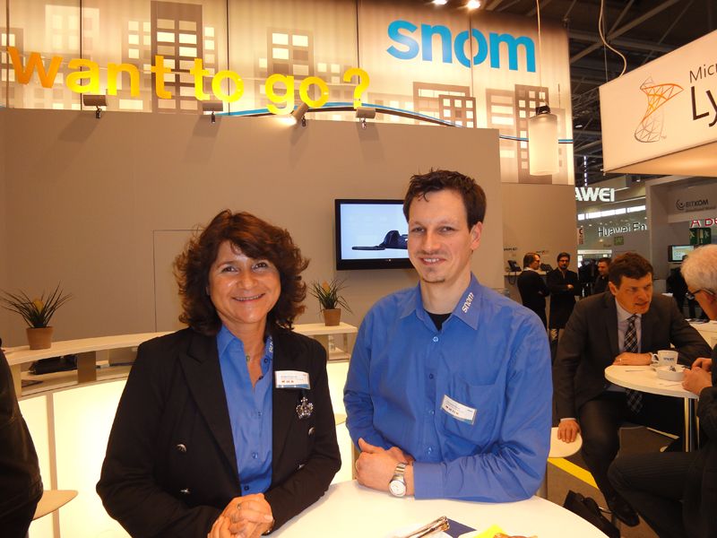 Heike Cantzler und Christian Baier, snom Technology AG (Archiv: Vogel Business Media)