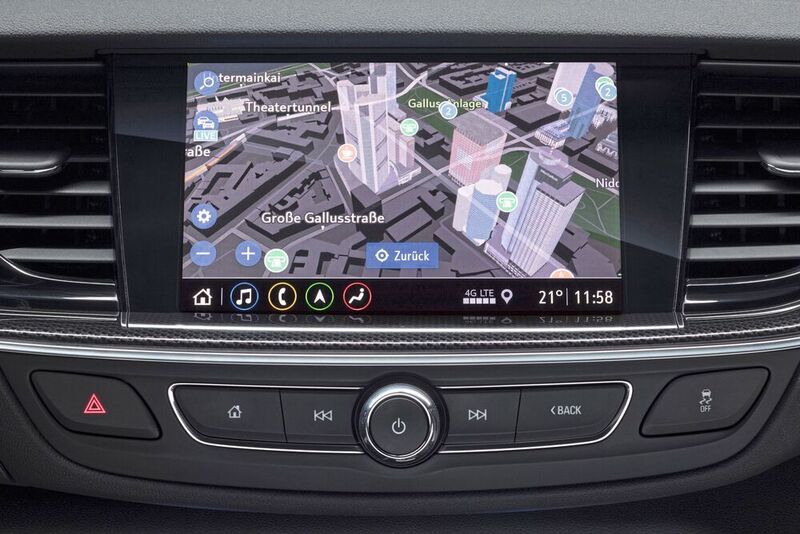 Das Navigationssystem beinhaltet eine 3-D-Darstellung und Informationen zu POIs. (Opel)