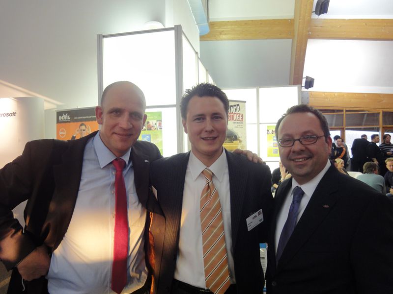 Jörg Rosenkranz, Devil (l.), Martin Klotz, Microsoft, und Ralf Klar, Devil (r.) (Archiv: Vogel Business Media)