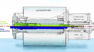 Bild 1: Die elektronische Spannvorrichtung arbeitet mit einem Linearmotor. (Archiv: Vogel Business Media)