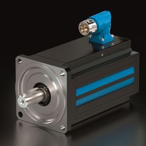 Die neue Motorklasse von Stöber: Der komplett sensorlose Lean Motor soll bei gleicher Leistung  leichter und kleiner als ein Asynchron- und günstiger und robuster als ein Servoantrieb sein.