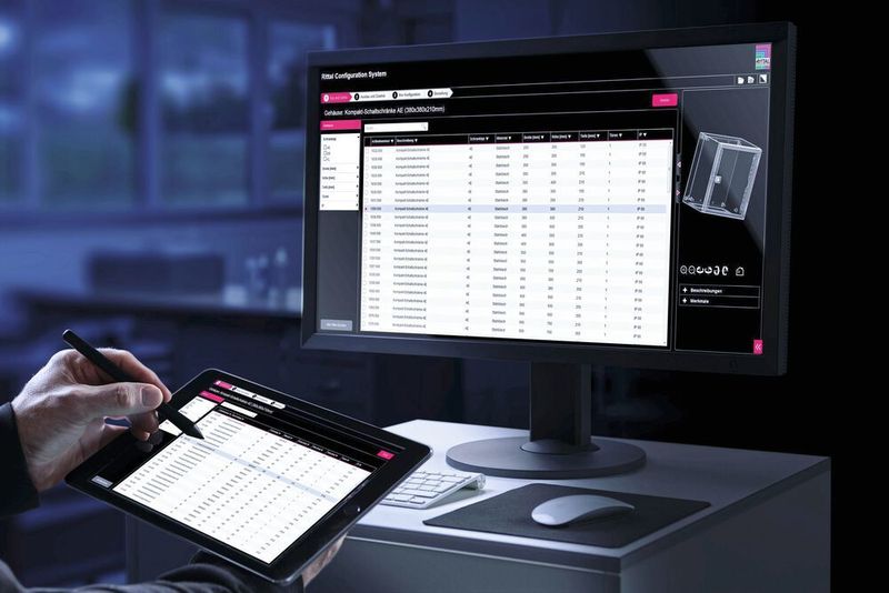 Einfacher: Hochwertige 3D-Daten für durchgängig digitalisierte Abläufe sind einfach über die Rittal Website oder das Eplan Data Portal verfügbar und schaffen Wertschöpfung schon in der Lieferkette. Teilereduzierung sorgt für vereinfachtes Engineering. Konfiguration und Bestellung erfolgen einfach über das Rittal Configuration System und den Onlineshop. (Rittal)