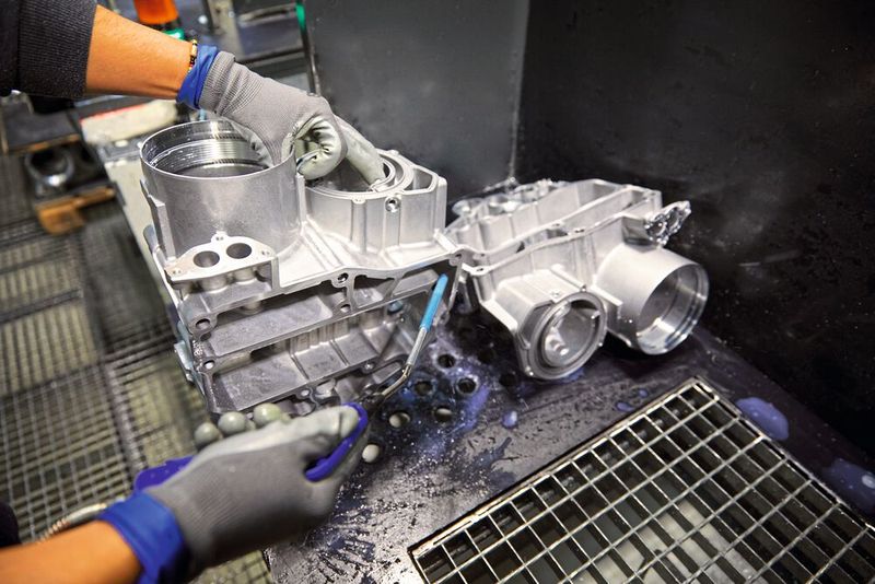 Industria Metalli startete auf den beiden Heckert-Bearbeitungszentren mit der Bearbeitung von einfachen Gehäusen für Ölfilter.  (Bild: Starrag/Ralf Baumgarten)