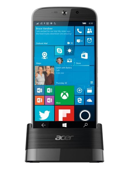 Das Liquid Jade Primo in der Docking-Station. Am Dock werden Monitor, Maus und Tastatur angeschlossen. (Acer)