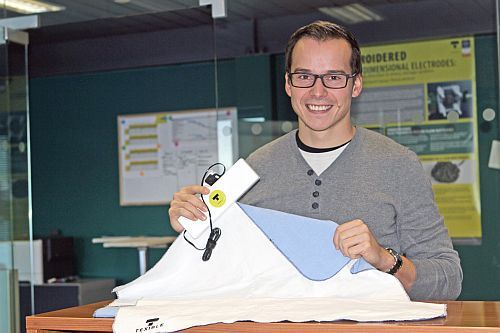 Textible Wisbi erkennt Nässe, absorbiert diese und alarmiert automatisch das Pflegepersonal.  (Bild: Textible)