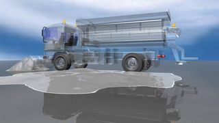 Winterdienstfahrzeug mit hydraulischen Funktionen: Individuell konfigurierte Steuerblöcke können diese Funktionen kompakt, wirtschaftlich und sicher umzusetzen.  Bilder: Bucher Hydraulics (Archiv: Vogel Business Media)