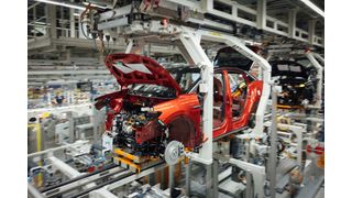 E-Auto-Produktion im VW-Werk Zwickau (Symbolbild). (Bild: Oliver Killig/Volkswagen)