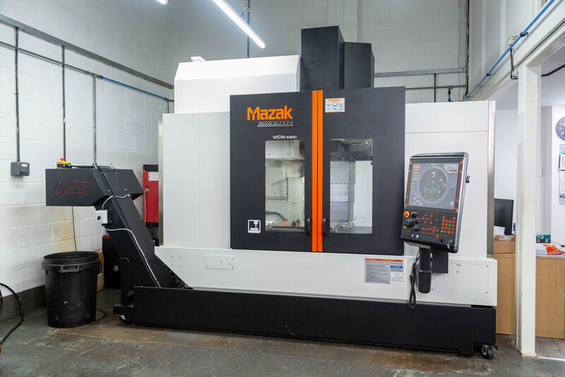 The VCN 530C is a high productivity vertical machining center made at Mazak’s European manufacturing facility in Worcester. (Source: Lee Stanley)